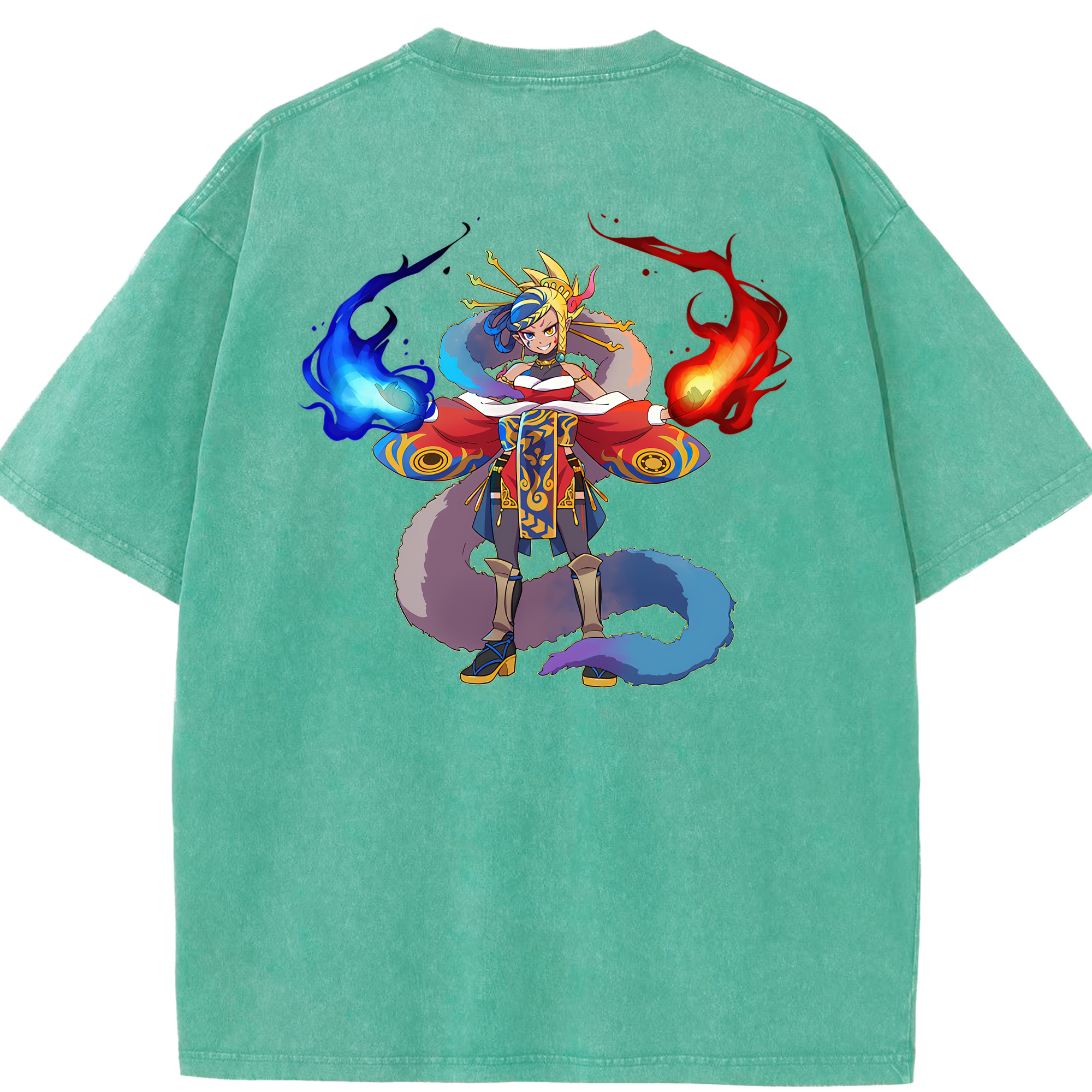 （画像用） 妖怪ウォッチ Yo-kai Watch 綿100% ヴィンテージ風 半袖Tシャツ（背面プリント）
